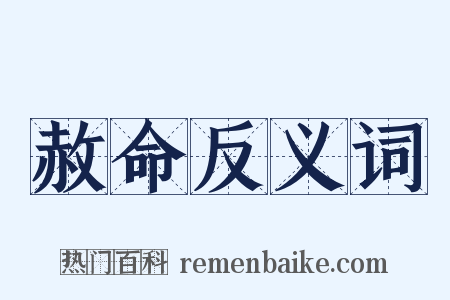 赦命反义词是什么意思的图片